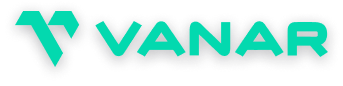 The Vanar logotype with a drop shadow behind it, marked as incorrect