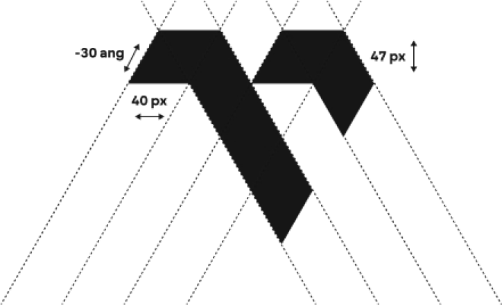 Clear-space diagram for the Vanar wordmark