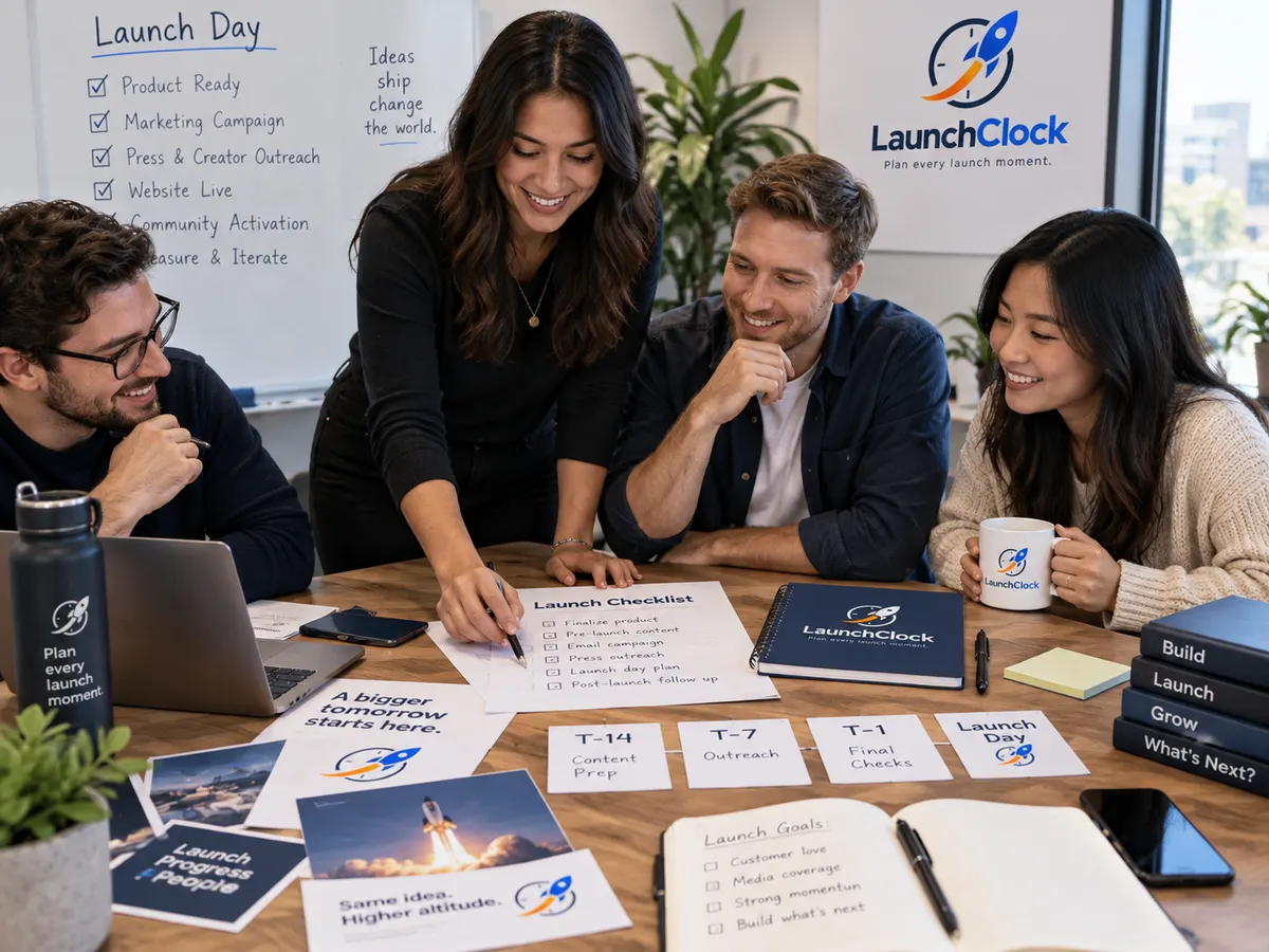 LaunchClock at work, 2