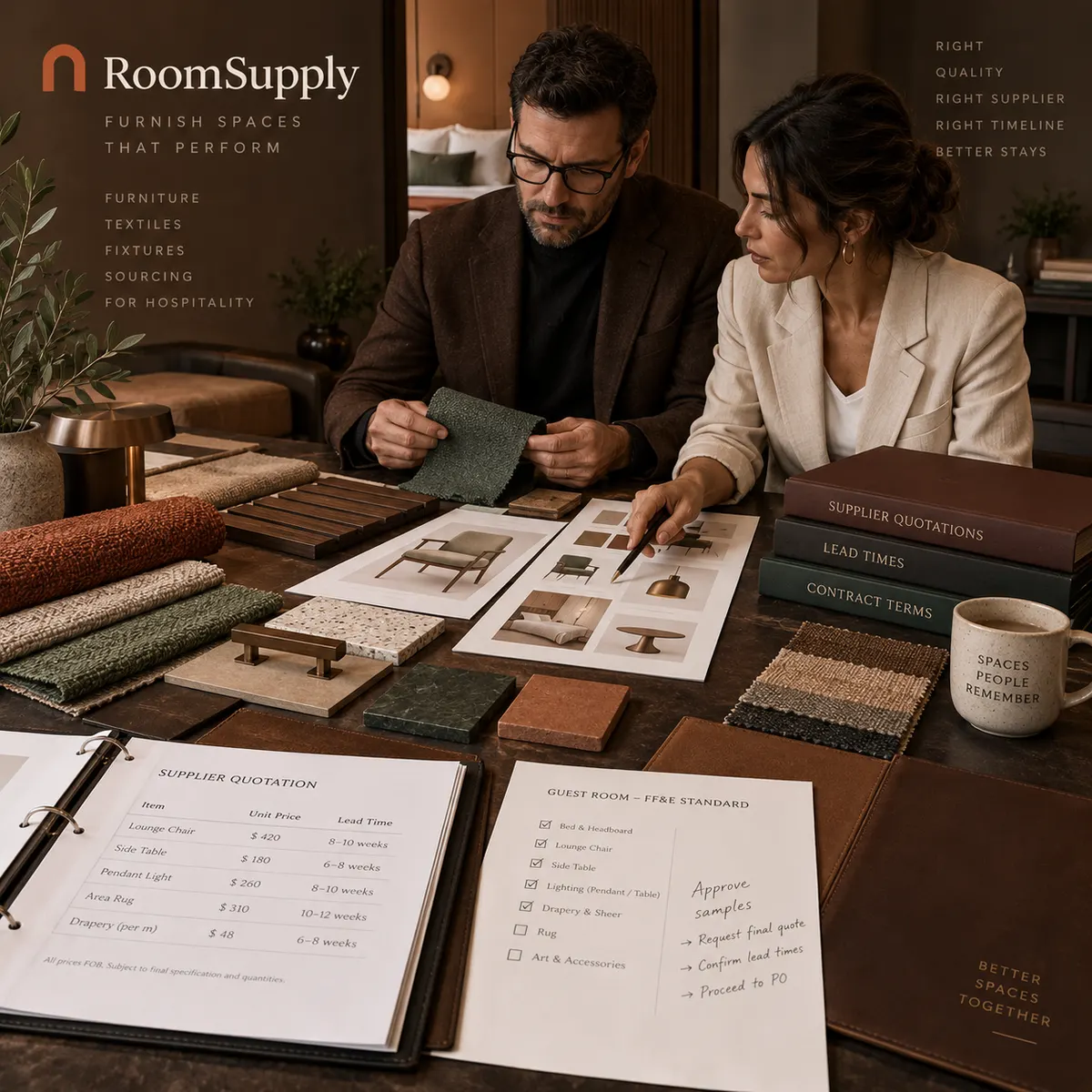 RoomSupply at work, 2
