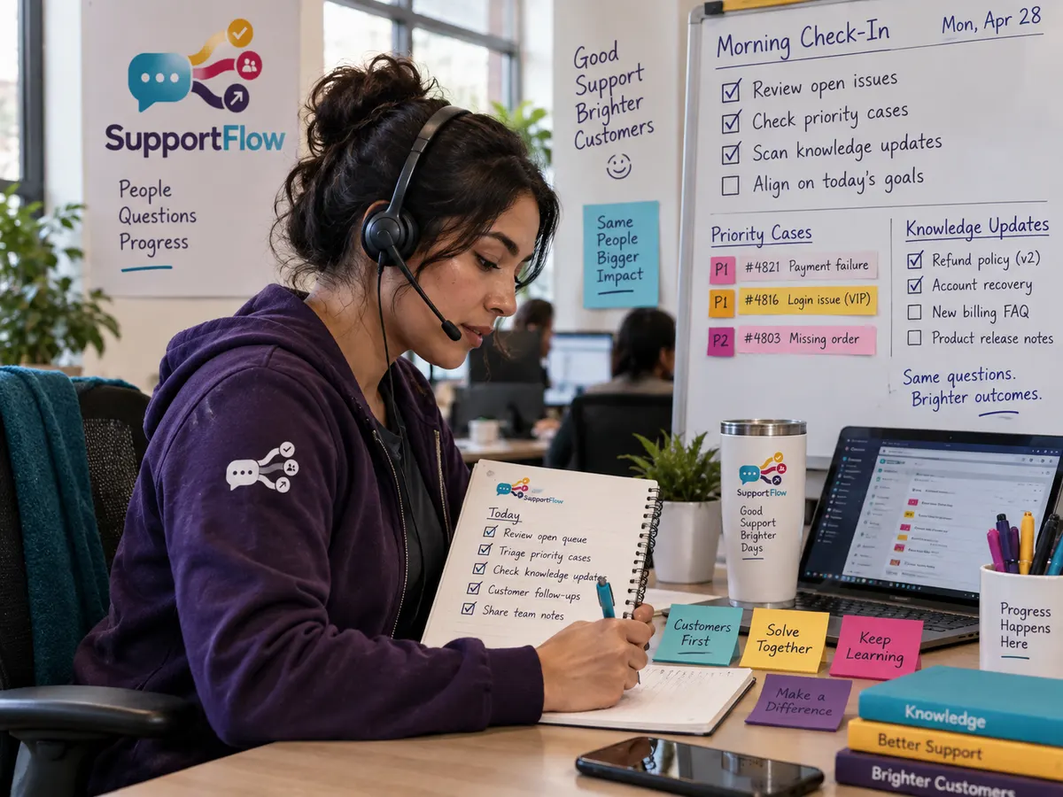 SupportFlow at work, 2